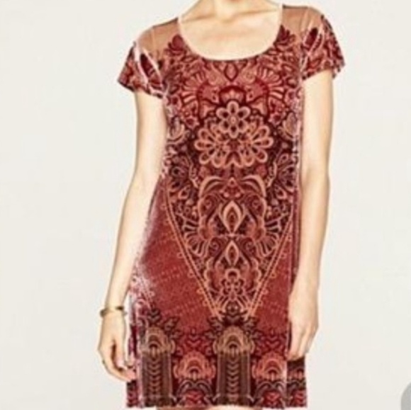 Lucky Brand Dresses & Skirts - 3/$25 Lucky Brand Velvet Floral Shift Dress